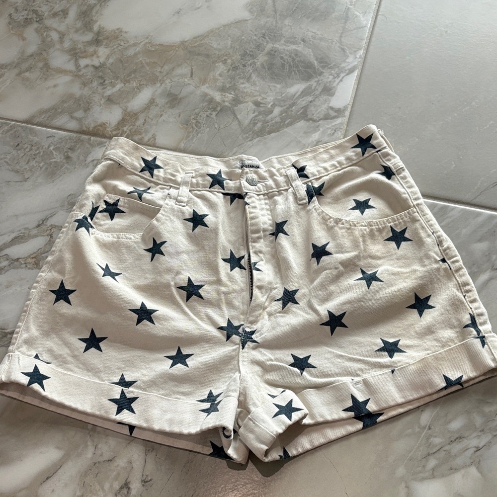 Starry White Women's Jean Shorts